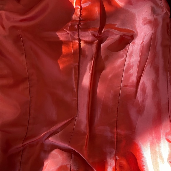 Soft Thick Cotton Vivid Sienna Orange Corduroy Jacket Hand Sewn Sz 4 - Picture 5 of 8